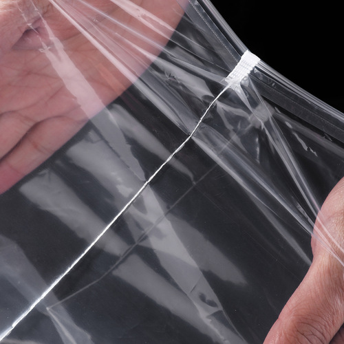 Transparent zipper bag for clothing, socks, sandpaper bag for clothes, towels packaging bag, underwear bag, EVA self-sealing bag
