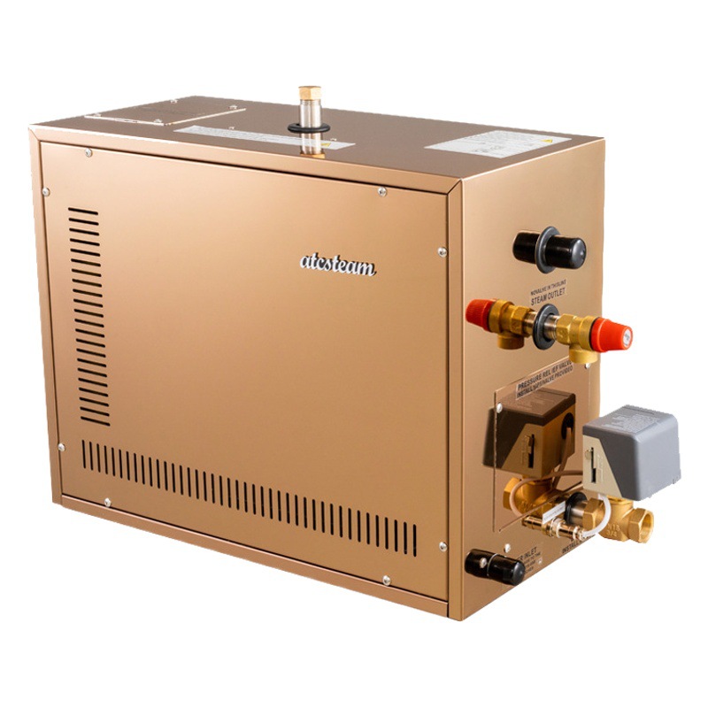 Atcsteam fábrica instrumento sauna generador de vapor húmedo máquina sauna automático drenaje vapor baño equipo