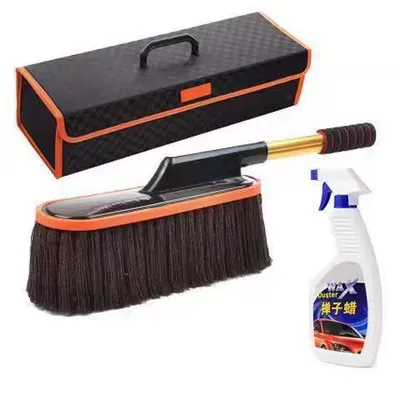 Car cleaning tools — duster dust wax mop car - brown-wax-brush-black-red-storage-box-duster-wax