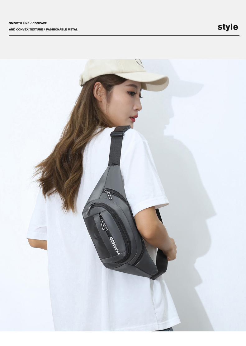 Wholesale of foreign trade waist bags, men's leather chest bags, large-capacity crossbody bags for travel, men's business outdoor mobile phone bags undefined