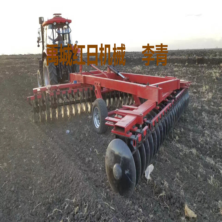 大型折翼重耙     圆盘耙      德州拖拉机带液压重型圆盘耙牵引