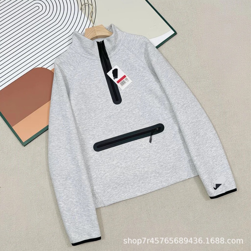 Half-Zip Loose Fit Sports Stand Collar Pullover Unisex Sweatshirt Knit Casual Top 7998 Half-Zip Loose Fit Sports Stand Collar Pullover Unisex Sweatshirt Knit Casual Top 7998