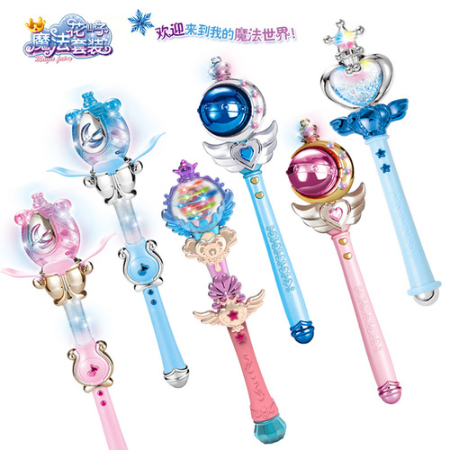 Flower Fairy Magic Little Fairy Magic World Girl Fairy Stick LED Luminous Music Stick Children's Princess Toy