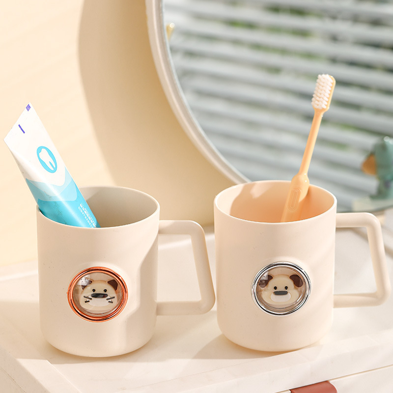 Söt cartoon tandborstkopp för studenter och par_voghion.com