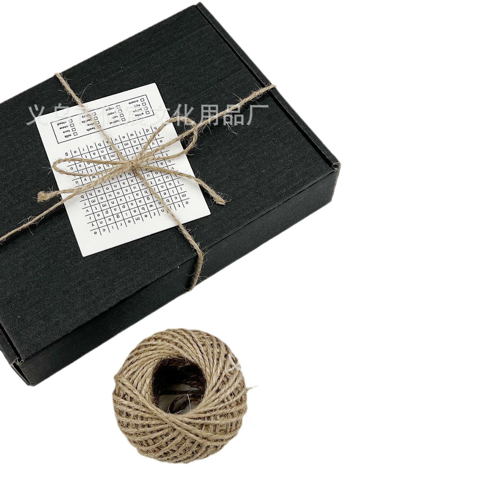 Affordable hemp rope card gift ins packaging rope DIY decorative thin rope hand account gift retro packaging ribbon