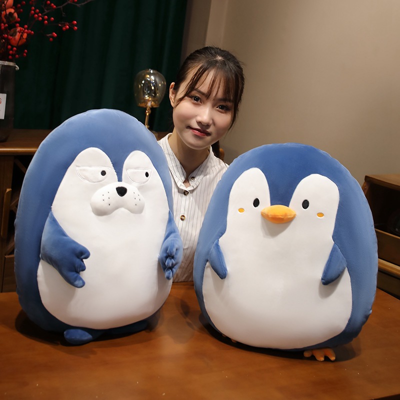 可愛海洋動物公仔抱枕毛絨玩具大號企鵝玩偶布娃娃送兒童龍年禮物