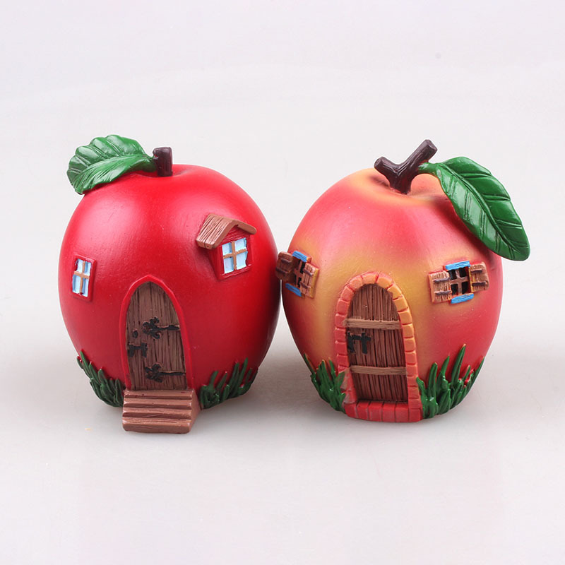 Factory direct supply flower gardening pendulum tree color mushroom house resin gardening decoration flower landscaping red apple house Factory direct supply flower gardening pendulum tree color mushroom house resin gardening decoration flower landscaping red apple house