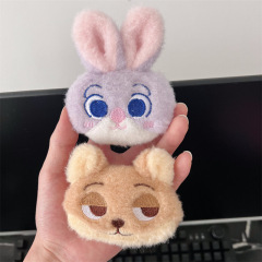 新しい紫色のウサギと子犬ぬいぐるみ diy ジュエリーアクセサリー衣類バッグ靴と靴下装飾アクセサリーかわいい