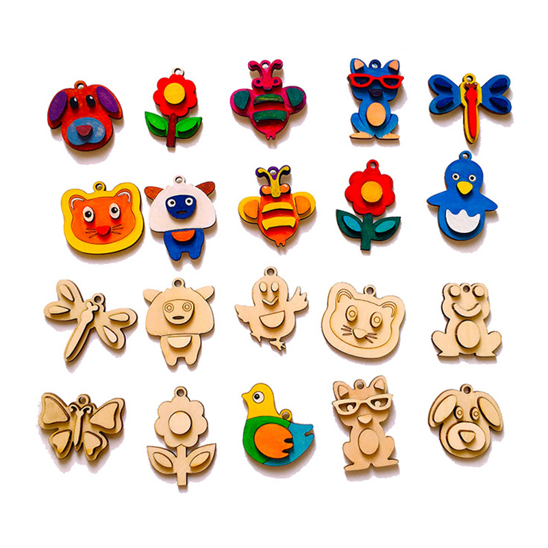 Imanes de Refrigerador Magnéticos, Manualidades para Niños, Regalos de Pintura Hechos a Mano, Imanes de Refrigerador de Madera Estéreo Magnéticos Suaves, Imán de Madera