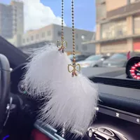 Автомобильная подвеска с пером креативное зеркало заднего вида Автомобильная подвеска милое украшение автомобильные принадлежности