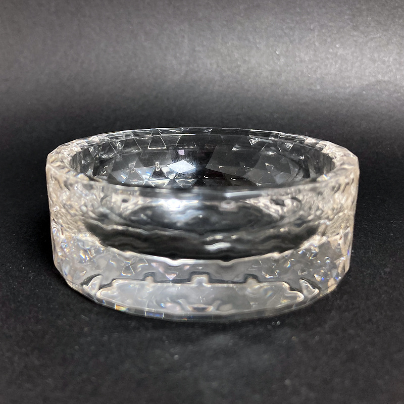 【现货批发 钻石切割纹 】亚克力高端水晶烟灰缸 家用酒店用品