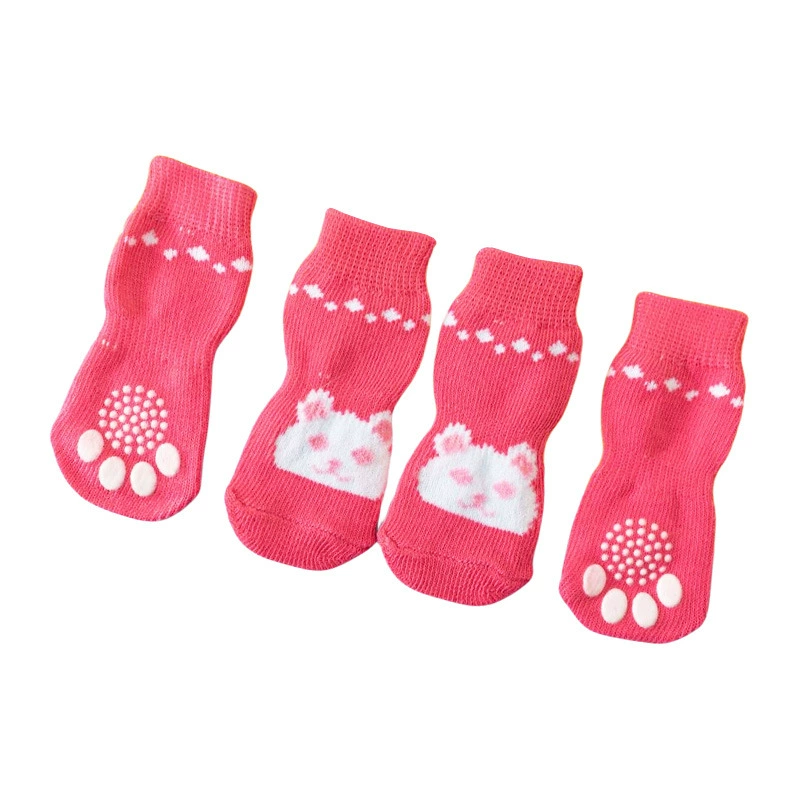 Щенки собачьих носков Кошачья обувь не падает, чтобы предотвратить царапать чехлы для ног, чтобы предотвратить грязь, тедди зимние домашние животные бахилы маленькие собачьи ножки
