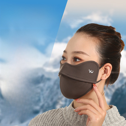 Autumn/Winter 5D Stereo Fishbone Frame Ventilated Thickened Cold-Proof Warmkeeping Eye Corner Protecting Nylon W-Shaped Anti-Smudge Makeup