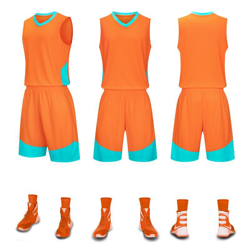 Juego de ropa de baloncesto para niños y niñas, ropa de entrenamiento juvenil, uniformes universitarios, manga ultra corta se puede imprimir A86