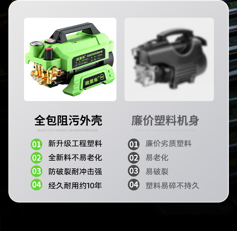 Household car washing machine 220V high pressure cleaning machine portable small washing machine car washing pump