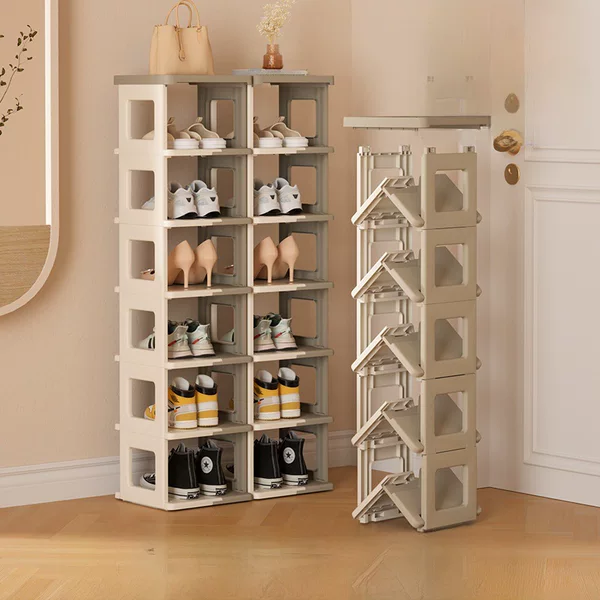 Creative Folding shoe rack multi-layer household space-saving shoes storage dormitory foldable shoe cabinet installation-free shoe box