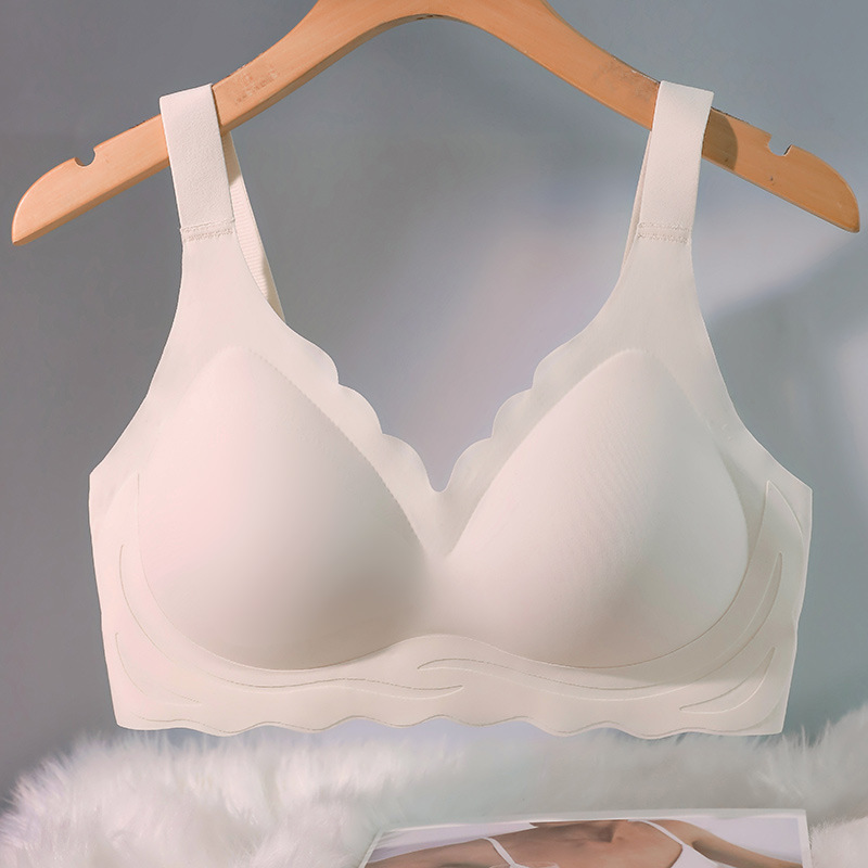 Traceless Sports Underwear Women's Rimless Large Chest Small Thin Anti-Sagging Parammary Exposure Large Size Pregnant Women's Bra Traceless Sports Underwear Women's Rimless Large Chest Small Thin Anti-Sagging Parammary Exposure Large Size Pregnant Women's Bra