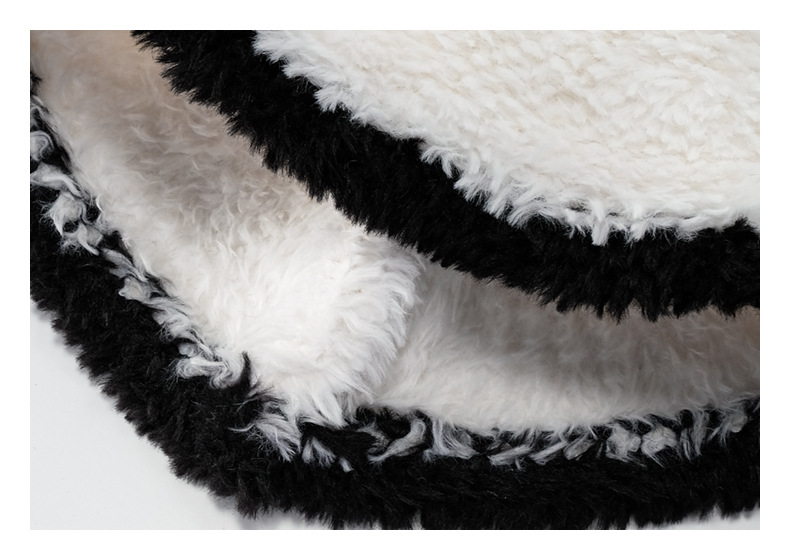 Plüschmützen für Kinder zum Warmhalten im Herbst und Winter Strickmützen für Fischer Vermietermützen Mützen aus Wassermelonenhaut Winterwollmützen mit runder Oberseite_voghion.com