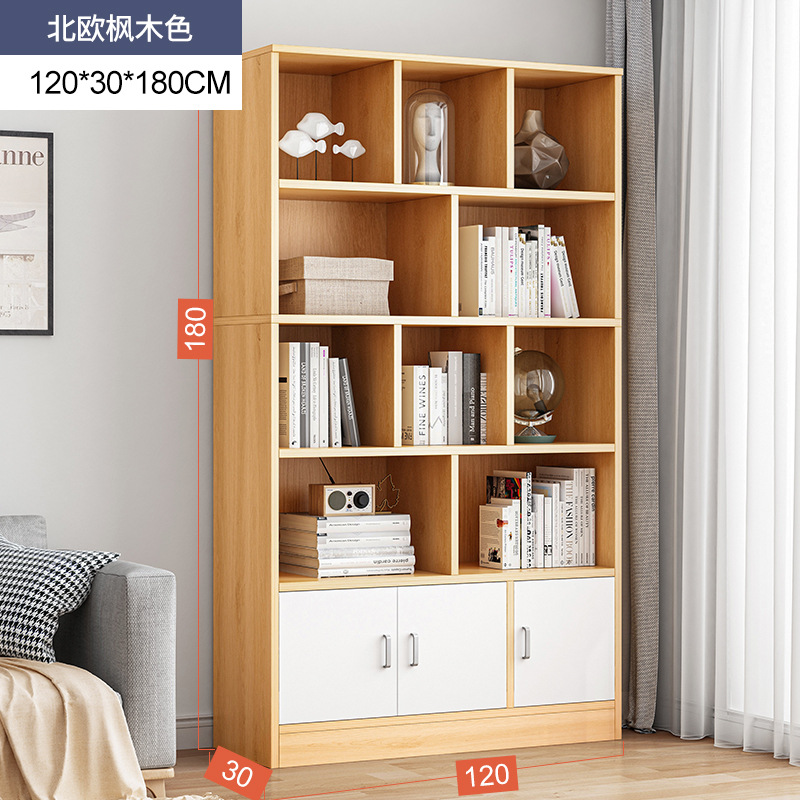 Estantería simple de piso a techo contra la pared Estante de sala de estar Estante de almacenamiento en capas Gabinete de almacenamiento integrado Estante simple para libros domésticos