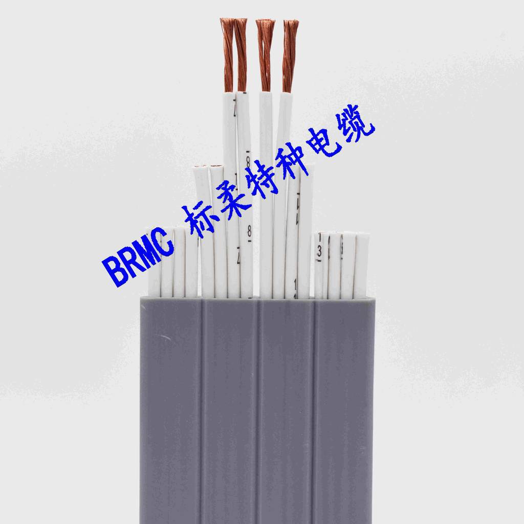 电梯电缆TVVB-CAT5E电梯扁电缆带视频线标柔特种电缆