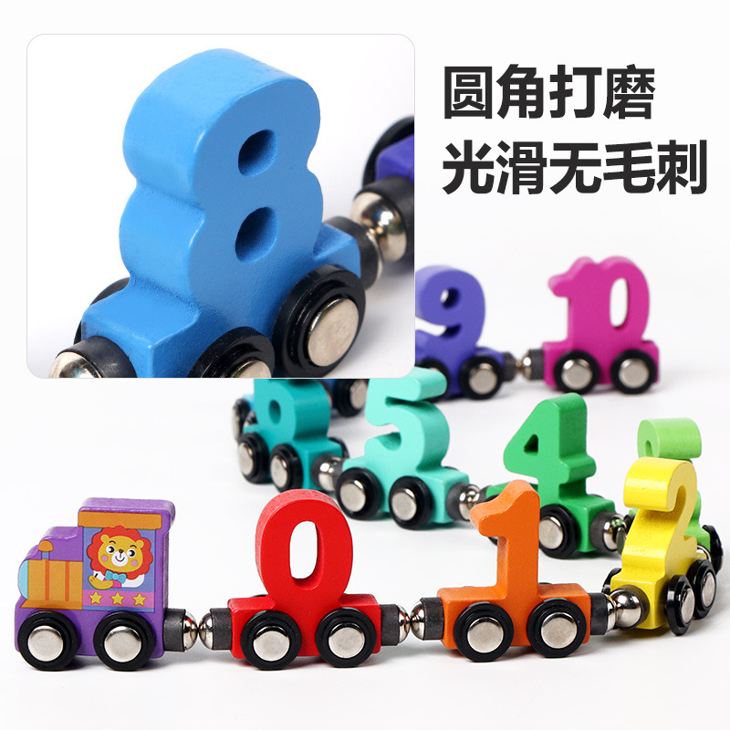 Tren digital magnético Juguetes Rompecabezas para niños Rompecabezas de bloques de construcción magnética Niñas 1 a 3 a 6 años 2 niños