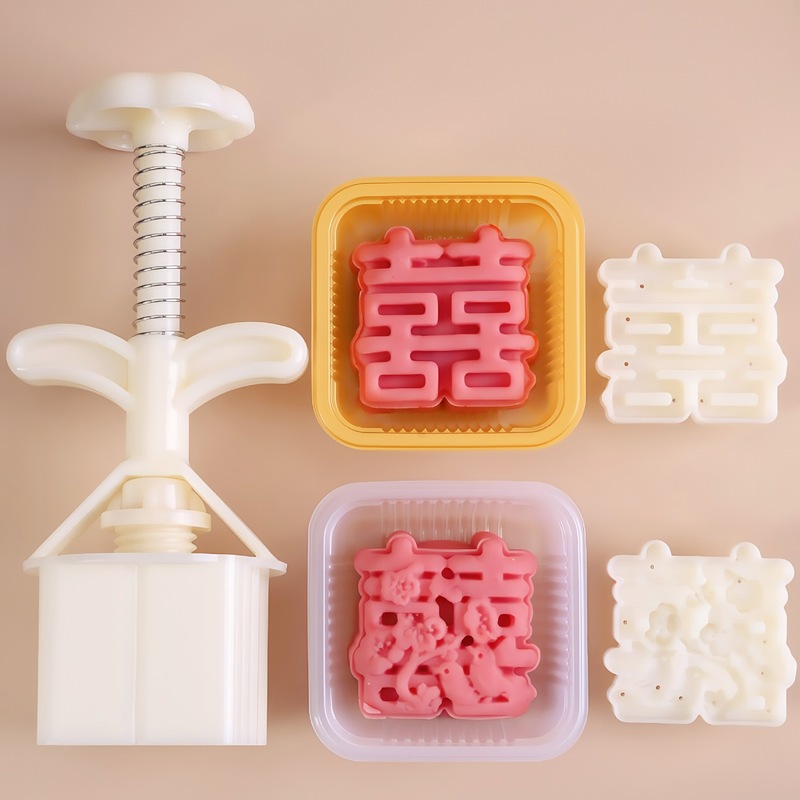双喜の字の50グラムの手は緑豆の餅の月餅のお菓子の鋳型の中国式の菓子の喜餅を押さえて婚約します。|undefined
