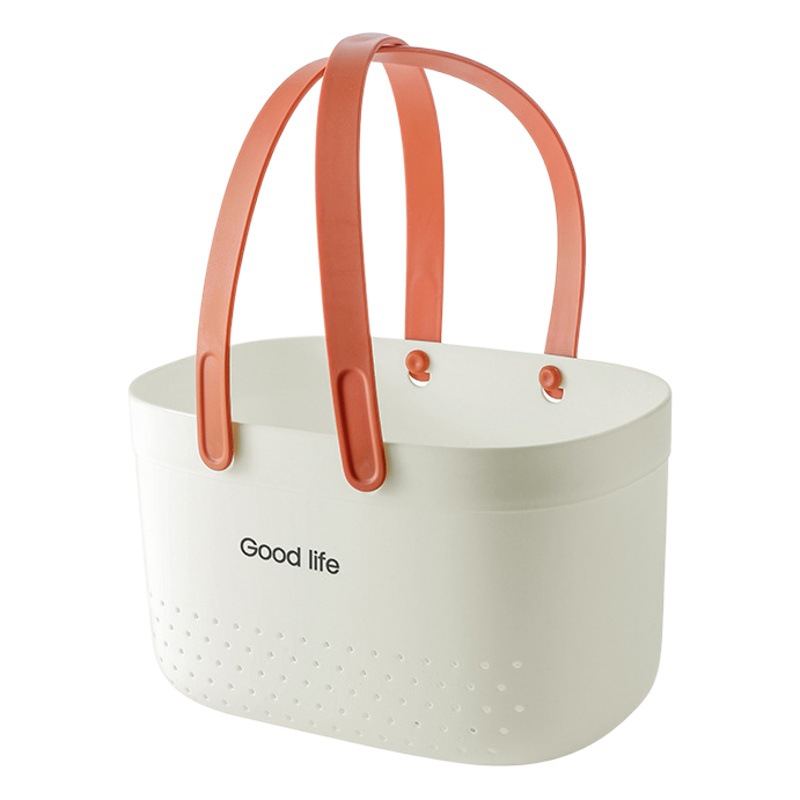 Simple canasta de almacenamiento portátil ropa de estudiante canasta de baño dormitorio baño cesta de baño de plástico caja de almacenamiento de lavado