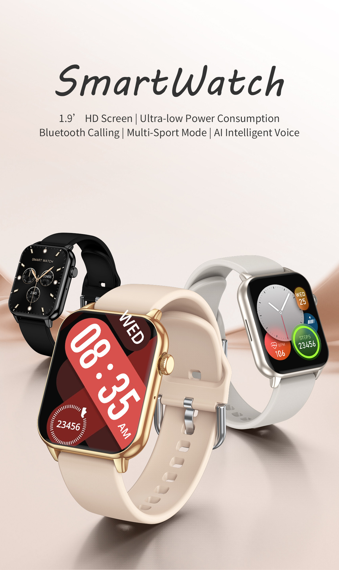 Smartwatch With Bluetooth Calling Nfc And Health Fitness Tracking_voghion.com
