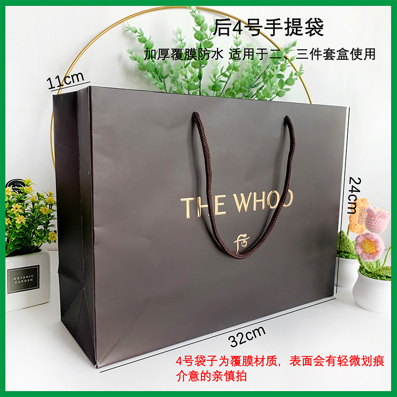 专柜纸袋子手礼品袋包装袋天气丹水妍天率丹秘贴拱辰享手提袋
