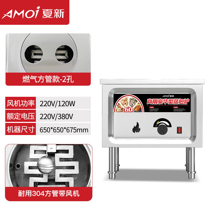 Xiaxin horno de paquete de vapor para desayuno comercial horno de paquete de vapor multifuncional de gas de calentamiento eléctrico pan al vapor vapor de jaula pequeña máquina de embalaje de salchichas en polvo