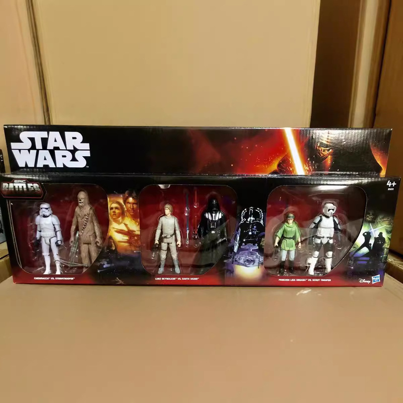 Star Wars Starwars Luke Skywalker White Soldier 3.75inch Six-Person Collection Miniature Battle Set