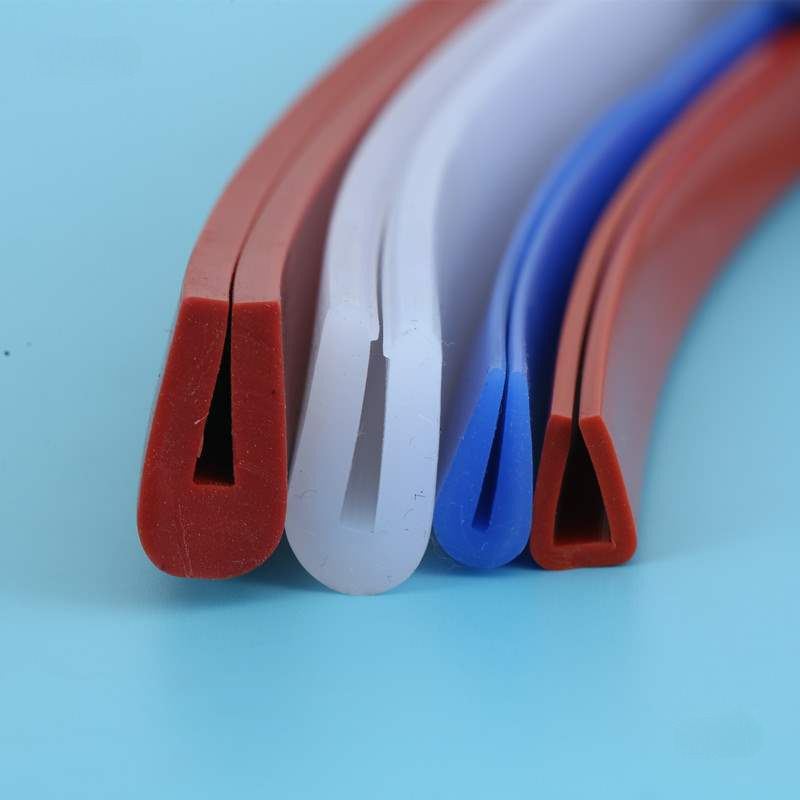 U型硅胶包边玻璃鱼缸防撞耐高温防割防尘彩色钢板卡槽镶条密封条