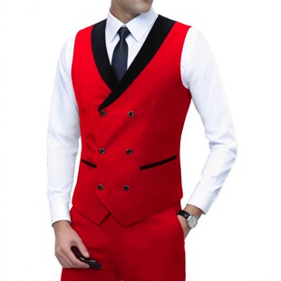 Aliexpress Ebay New Men's Slim-Fit Suit Vest Plus-Size Sleeveless Formal European Size Vest Thin Jacket