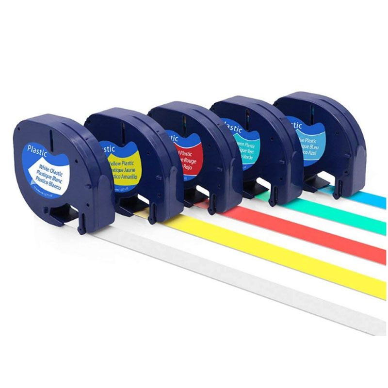 Impresora DYMO LT-100H Papel de etiquetas 91201 / 91221 Cintas de tinta LetraTag fácil de pegar 12mm image 5