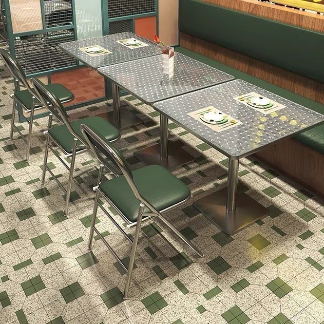 Aluminum Alloy Light Luxury Small Table for Negotiation and Reception, Metal Table, Simple Small Shop, Internet-Famous Restaurant, Café, Same Style Dining Table