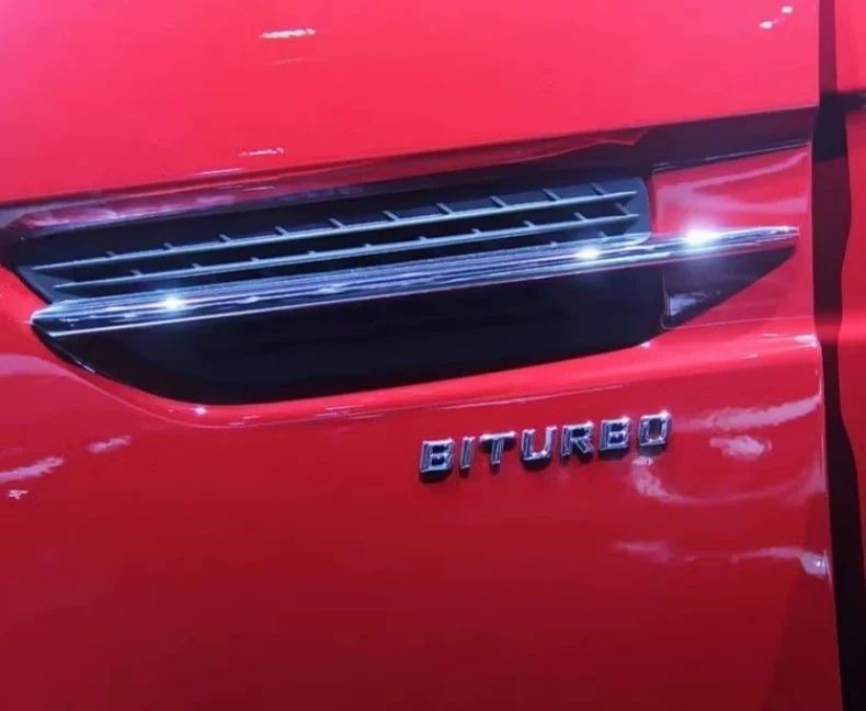 Suitable for the new Mercedes-Benz V8BITURBO side emblems, C63, G63, S65, and V12 supercharged car emblems