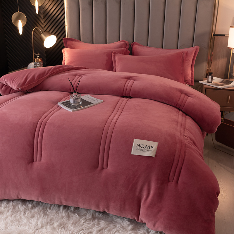 工場直販 両面ミルクベルベット冬用掛け布団 暖かい羊毛ベルベット掛け布団 春秋用掛け布団芯 ライブ配信対応 柔らかい