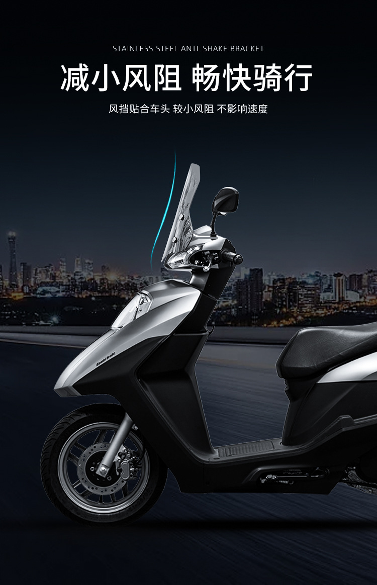 Suitable for Wuyang SCR125 Windshield Retro Pedal Motorcycle Universal Modified Parts Front Windshield Glass Windproof