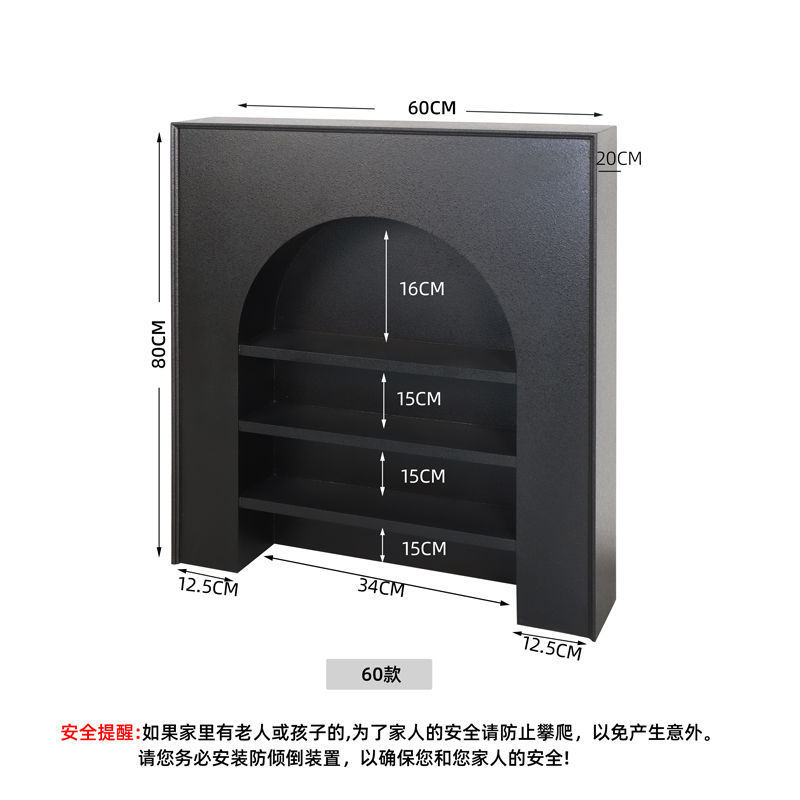 法式壁炉装饰柜白色黑色美式壁炉厨边柜展示柜民宿北欧玄关柜柜子|undefined