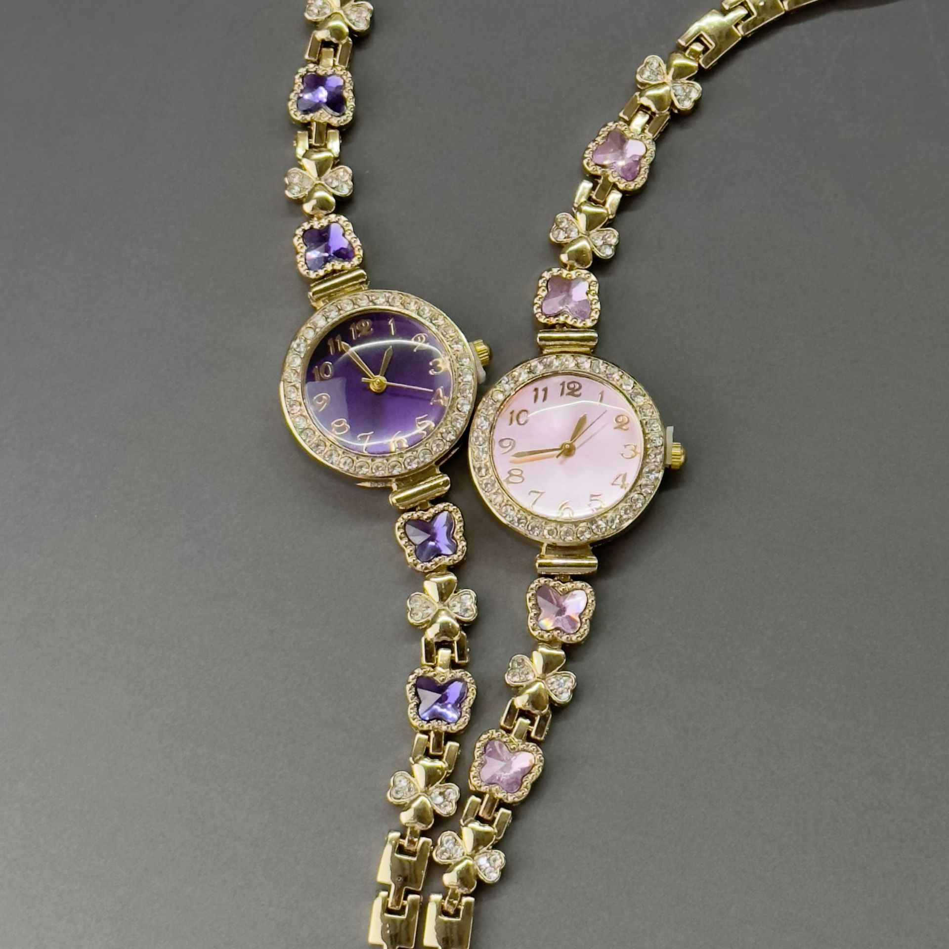 2025 New Live Broadcast Same Style Butterfly Diamond High-Value Casual Diamond Bracelet Watch Women's Watch Quartz Watch Wholesale