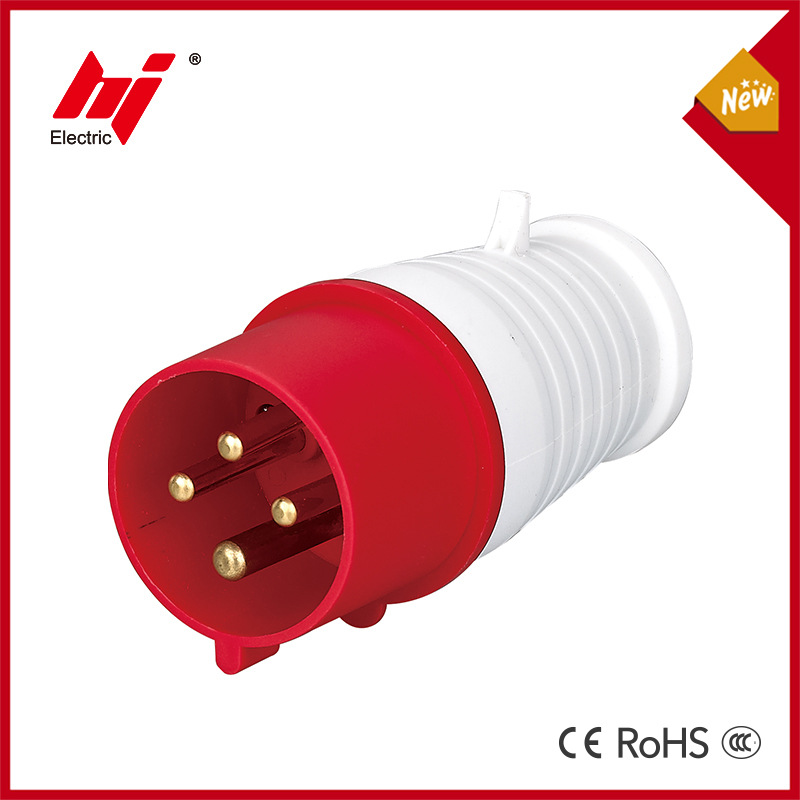 工业插头插座连接器4芯3P+E插头16A防水防爆航空插头工业插头