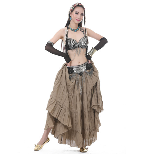 Dancer 16m tribal skirt tribal dance skirt belly dance swing skirt belly dance linen dance skirt