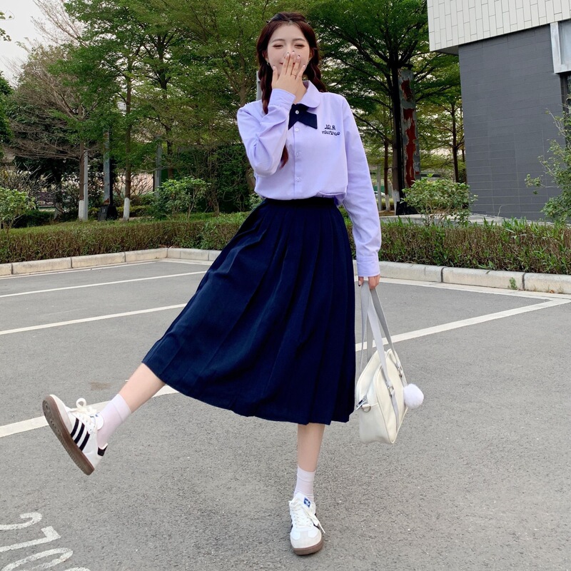 タイの学校制服 JK パフォーマンス服カレッジスタイル中学生と高校生半袖シャツ夏の卒業式制服スーツ|undefined