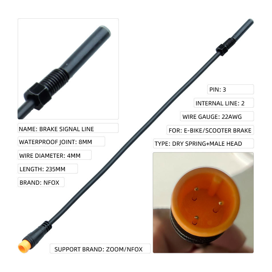 Línea de extensión de cable roto NFOX a línea de secuencia cabeza masculina cabeza femenina resorte seco sentido magnético línea de señal 2 pin 3PIN4 pin 5 pin 6 pin