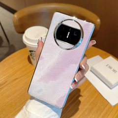 適用於華為matex3手機殼x5高端素皮輕奢x3典藏版超薄電鍍銀邊奢華