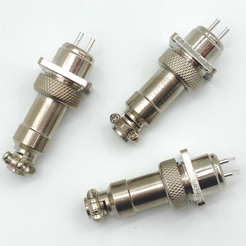 Factory Wholesale Solid Copper Pin Gx12/16 Aviation Plug Multi-Core Square Flange Male Connector
