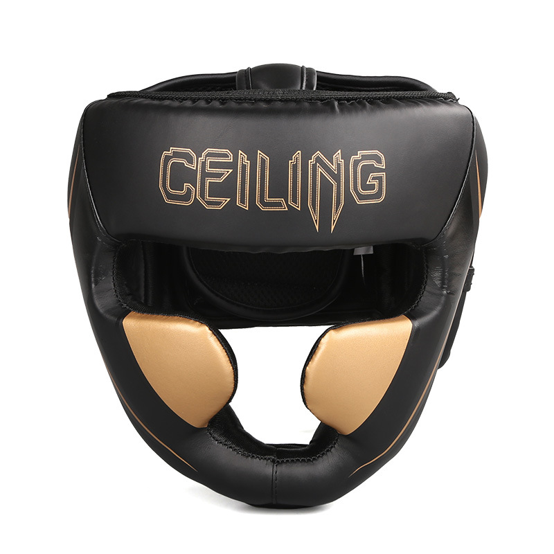 Ceiling protector de cabeza de boxeo profesional entrenamiento para adultos Sanda protector de cabeza Taekwondo Muay Thai equipo de protección de lucha