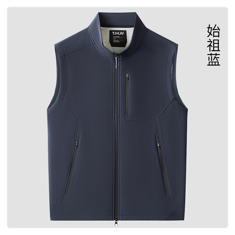 High-end transfronterizo collar estudio ropa de trabajo chaleco de equipo de publicidad chaleco logotipo impreso personalizado