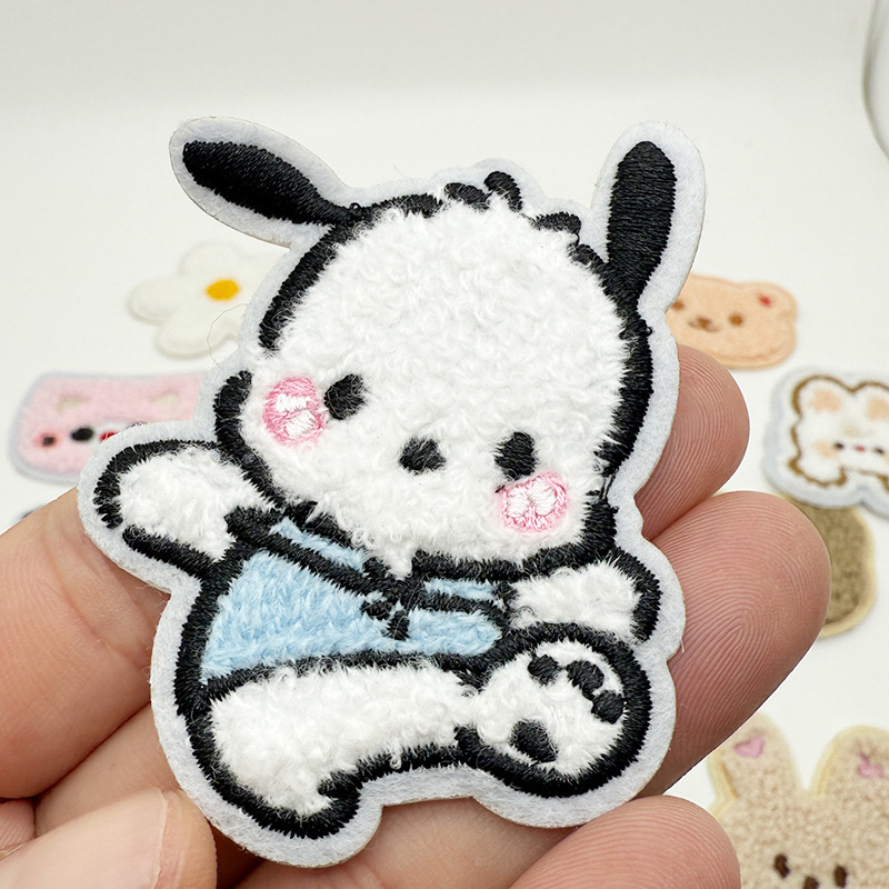 スポットタオル刺繍漫画布ステッカーウサギ刺繍パッチステッカー自己粘着縫い目なしパッチ刺繍バッグ帽子装飾ステッカー|undefined