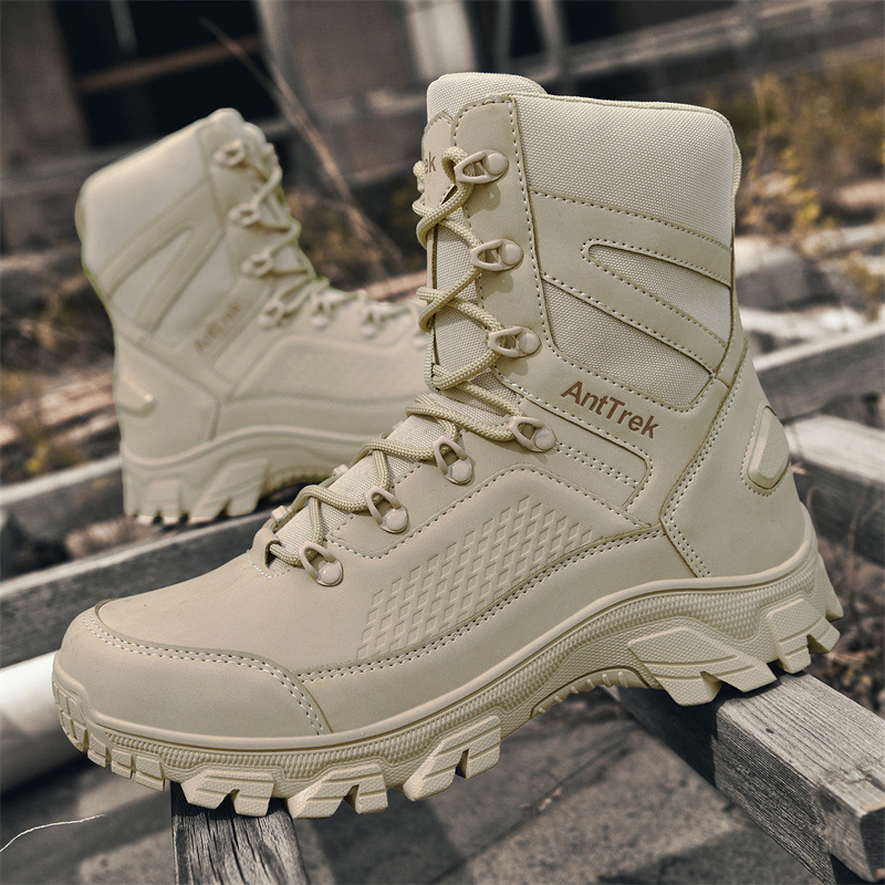 Botas de viaje a través de la frontera Aliexpress Amazon botas militares de alta altura, botas de senderismo antideslizantes, zapatos de montaña image 3